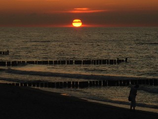 Ein Sonnenuntergang am Strand von Heiligendamm